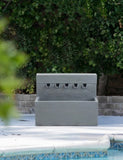 11.8x30.7x23.6" Decorative Gray Fountain with Rectangle Design, with Light and Pump, for Indoor and W2078138950