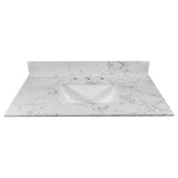 ZNTS Montary 31inch bathroom vanity top stone carrara white new style tops with rectangle undermount W50921980