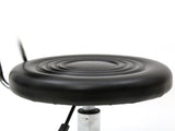 Round Shape Adjustable Salon Stool with Back and Line Black 29871662