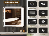 Bathroom Vanity Mirror with Light for Wall Smart LED 3224 Frame Makeup Mirror for Over Sink 84595841