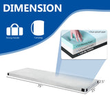 ZNTS 75"D x 25"W x 2.5"H Memory Foam Camping Mattress 43509766