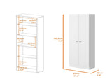 Buxton Rectangle 2-Door Storage Tall Cabinet White B06280488