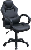 Office Chair Upholstered 1pc Cushioned Comfort Chair Relax Gaming Office Work Black Color HS00F1688-ID-AHD