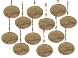 6" x 6" Wooden Hanging Circle With Snowflake Cut, Decorative Hanging Christmas Tree Ornaments for W2078P247900