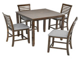 Wooden Dining Square Table, Kitchen Table for Small Space, 4 Person Counter Height Table, W1998126372