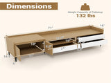 71" Entertainment Center with Drawers & Cabinet, Cable Management TV Console for Living Room 15236372