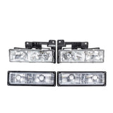 6pcs Front Left Right Car Headlights & Corner Parking Lights for Chevy Truck/Suburban 1994-1998 08570897