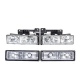 ZNTS 6pcs Front Left Right Car Headlights & Corner Parking Lights for Chevy Truck/Suburban 1994-1998 08570897