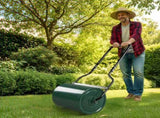 16in Heavy Duty Steel Lawn Roller, Garden Roller Can Be Filled with Water or Sand, Hand Roller with 81978928