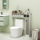 White bathroom cabinet, bathroom storage rack 49442676