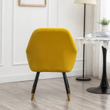 ZNTS Tuchico Contemporary Velvet Upholstered Accent Chair, Yellow T2574P164265