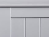 Grey, painted MDF, double-door, 56.2 13 58.5 cm, vertical-slat design, bathroom wall cabinet 69235384