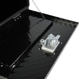 24 Inch Aluminum Stripes Plated Tool Box Pick Up Truck Bed RV Trailer Toolbox Waterproof Square W1239123720