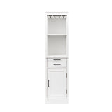 White color modular wine bar cabinet Buffet Cabinet with Hutch for Dining Room W331P195808