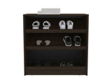 Shoe Rack, 3 Shelves, Dark Walnut B097P350295