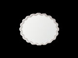 White Scalloped Round Wall Mirror, Wavy Frame for Living Room/Bedroom/Bathroom Decor W3081P391521