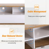 Modern TV stand for TVs up to 80'' , Media Console with Multi-Functional Storage, Entertainment WF313575AAK
