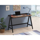 ZNTS Writing Desk with USB Ports in Walnut and Black B016P164969