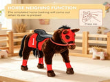 Kids Ride on Horse Toy Age 3-8 Press to Neigh, Equipped with Saddle & Stirrups 72697870