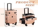 2-in-1 front drawer with slides, flat left drawer, removable universal wheels, aluminum, diamond 75555292