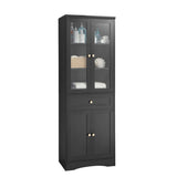 ZNTS Tall Bathroom Storage Cabinet, Cabinet with Four Doors and Drawers, Adjustable Shelf, MDF Board, N725P186649B