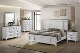 Clelane Wood Bedroom 5 piece Set with Shiplap Panel King Bed, Dresser, Mirror, Nightstand, and Chest T2574P204503