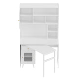 Computer Desk with 90 Degree Rotating Desktop, 43x70 Inch Office Desk with Storage Drawer and 66455576