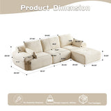 Modern Memory Foam Compressed Sofa,Large Sectional Couches for Living Room,Pet-Friendly Cloud 05736101