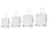 Vertical pattern four-in-one universal wheel with handle trolley case 16in 20in 24in 28in ABS 28403216