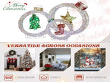 Set of 3 Lighted Iridescent Cut-out Light Bulb Christmas Decorations, Pre-lit Holiday Decor with 295 76777276