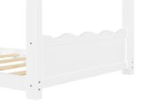 Twin House Floor Bed with Support Slats, Solid Wood House Bed Frame for Kids, No Box Spring Needed 37856201