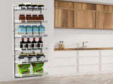 6-Tier Over the Door Pantry Organizer, Large Metal Door Spice Rack, Hanging Heavy-Duty Pantry Door 00351775