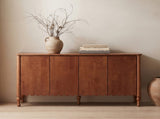 59" Rustic Sideboard Buffet Cabinet Credenza with 4 Doors & 2 Shelves,Farmhouse Wood Accent Storage W2263P531251