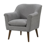Shelby 31.5" Gray Woven Fabric Oversized Armchair B061128590