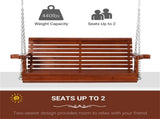 2 Seater Outdoor Patio Swing Chair-Brown 37604900
