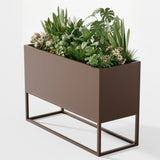 47*18*18 inch Large Mental Rectangular Planter with Shelves and Drainage Holes for Indoor/Outdoor W3077P276898