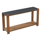 U_STYLE Distinctive Features of a Minimalist Console Table with Bottom Shelf and Four Legs, Suitable N711P173084D