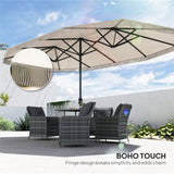 Outdoor Umbrella-Blue White 21885858