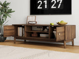 43.31 inch TV Stand, Mid-Century Modern TV Stand for 32/45 inch TV, Entertainment Center with W1706P574107
