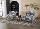 Coffee Table & Armchair Set,Vintage Luxury Style, high-back reading chair & 65092679