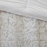 King 4PC Faux Fur Comforter Set B03597120