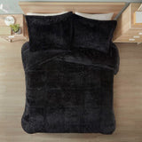 King/Cal King Shaggy Long Fur Comforter Mini Set B03595935