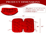 6.3" Outdoor Rocking Chair Cushion Waterproof & Fade-Resistant Egg Lounge Chair Pad with 6 99068411