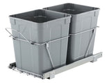 Cabinet Pullout Garbage Bin, 27QTx2 Dual Under Sink Waste Disposal and Recycling Unit, Under Counter 06987763