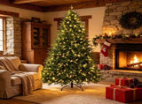 7.5ft Pre-lit Classic Artificial Christmas Tree 3719 Branch Tips 1000 Warm White LEDs 15527210