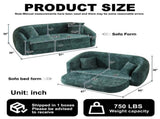 87-inch Curved Convertible Sofa Recliner, 2-in-1 Fold-Out Sofa Bed, with Pull-Out Base and Deep Seat W3505P465317