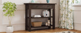 ZNTS TREXM Retro Console Table with Drawer and Two Sturdy Shelves for Entryway, Living Room N715P195561P