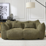 Soft beanbag chair with high resilience foam core for two people. The comfortable square recliner W1996P252273
