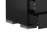 Elegant Nightstand with Metal Handle, Mirrored Bedside Table with 2 Drawers for Bedroom, Living 22446657