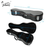 23" Concert Python Pattern Leather Ukulele Case Black 19272684
